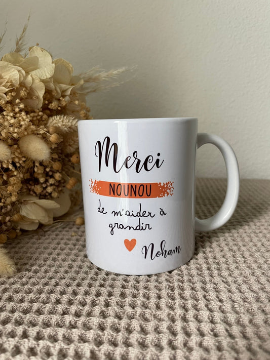 Mug nounou "Merci" - Maë Créa’