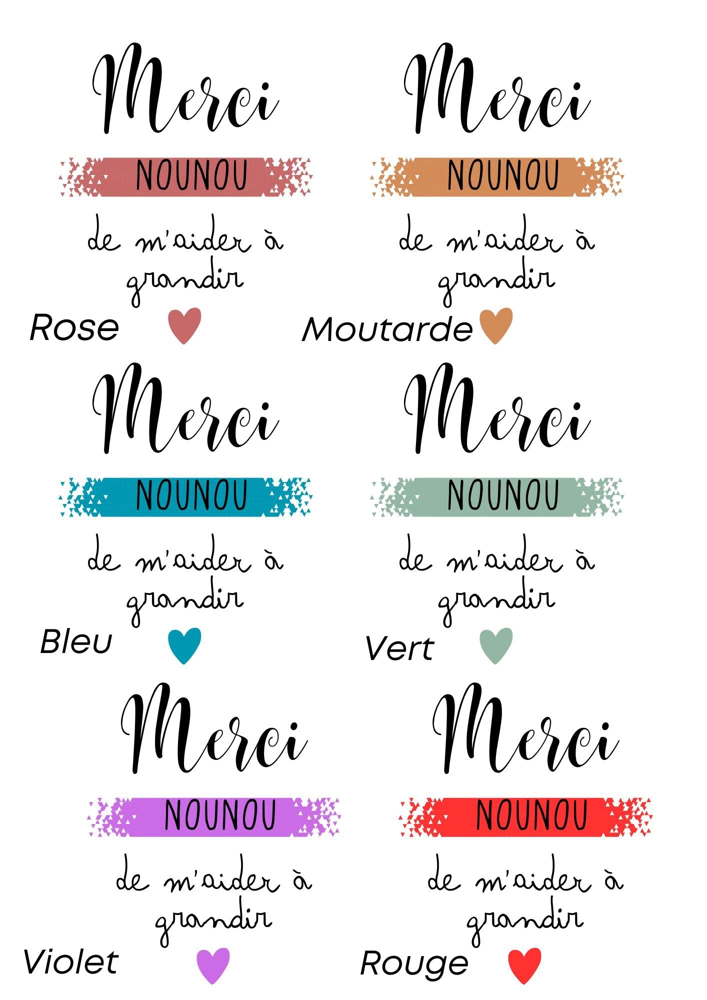 Mug nounou "Merci" - Maë Créa’